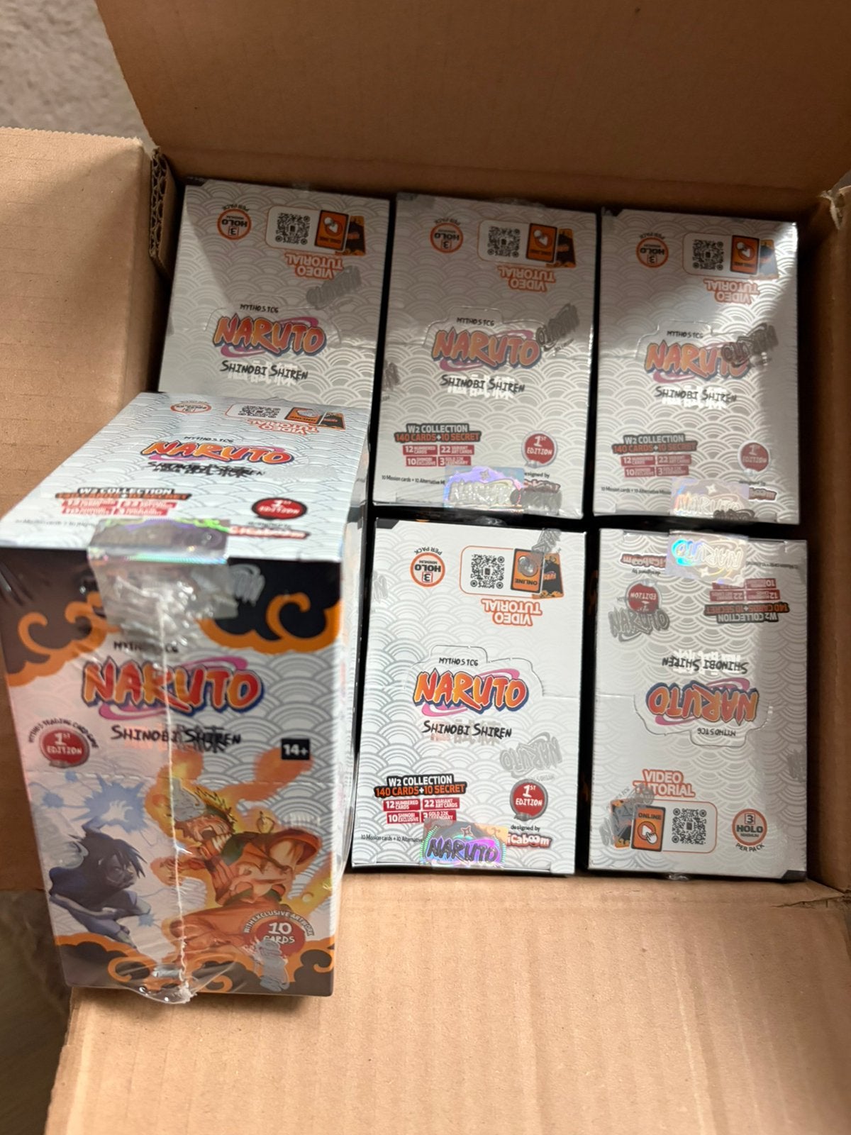 Naruto Mythos Set 2 Shinobi Shiren Booster Box 24 Packs 1st, Ophalen of Verzenden, Nieuw, Boosterbox