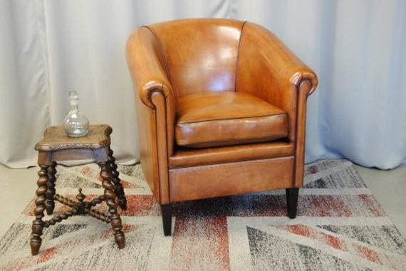 schapenleren fauteuil, Ophalen, Nieuw, 75 tot 100 cm, Leer