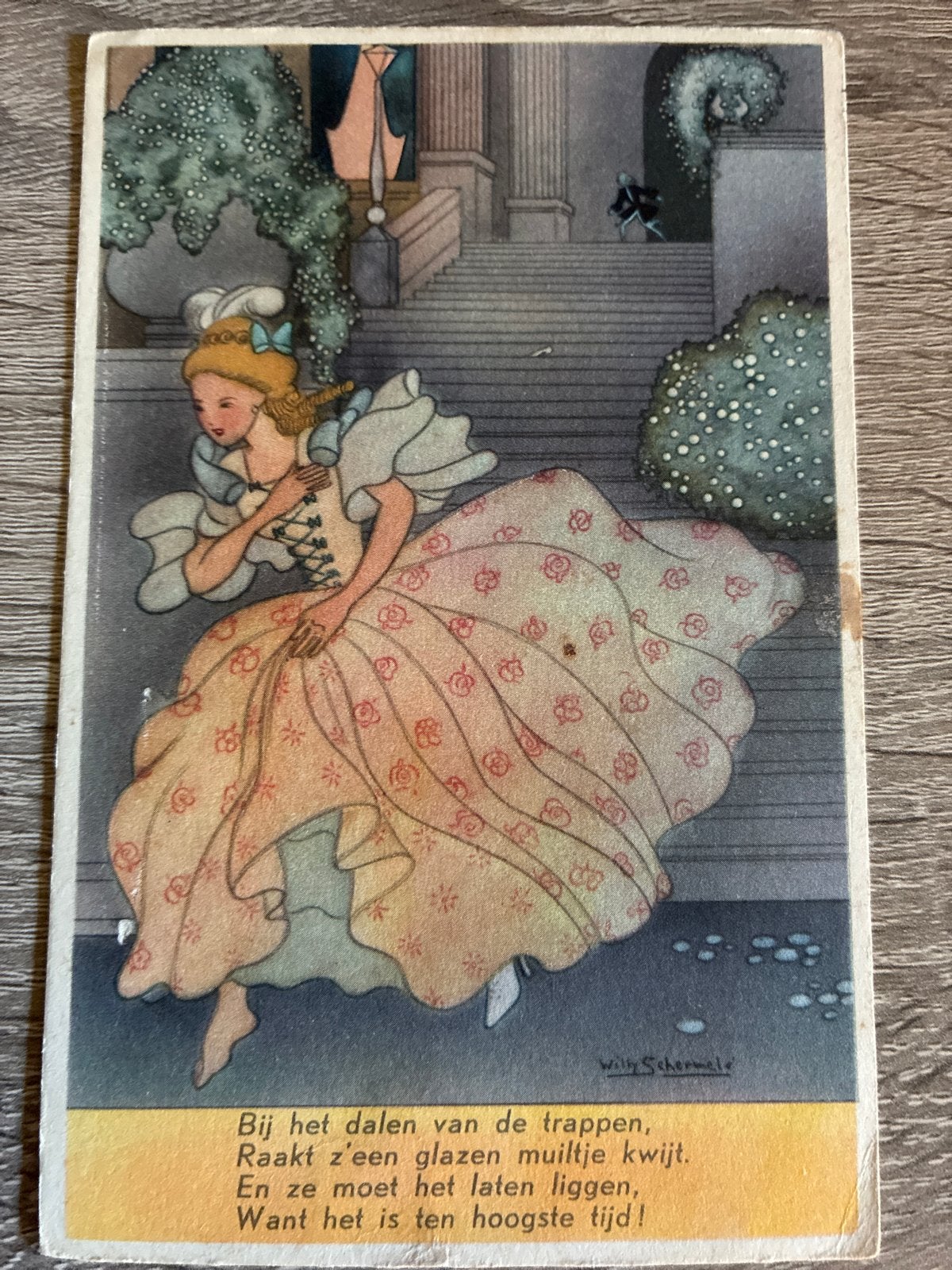 Oude ansichtkaart Assepoester, Willy Schermelé 1931, Ophalen of Verzenden, 1920 tot 1940, Gelopen, Gelderland