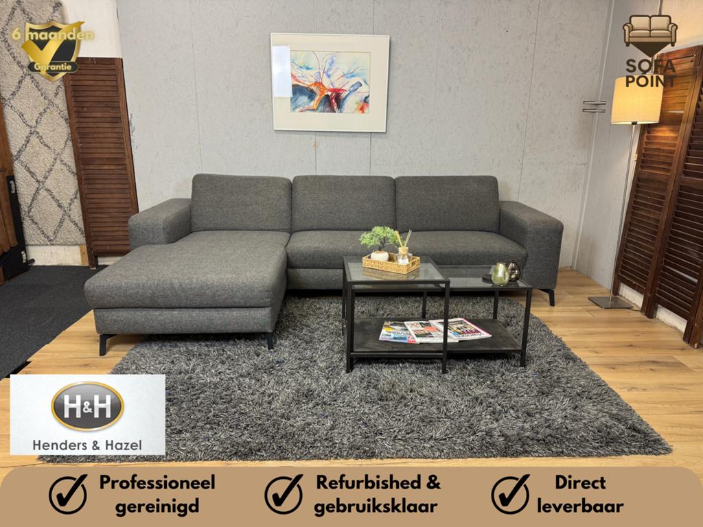 H&H - Galway Grijze Loungebank - GRATIS LEVERING, Huis en Inrichting, Banken | Bankstellen, Ophalen of Verzenden, Zo goed als nieuw