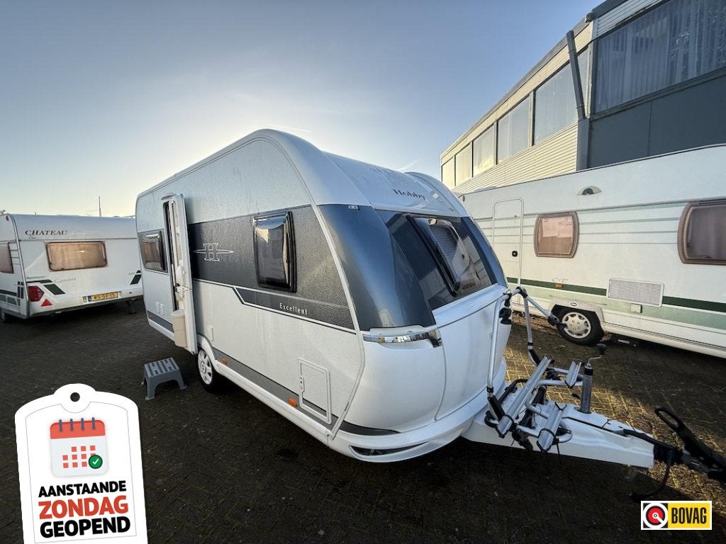 Hobby Excellent 460 UFE Netjes en met fietsenrek, Schokbreker, Rondzit, Hobby, Bedrijf