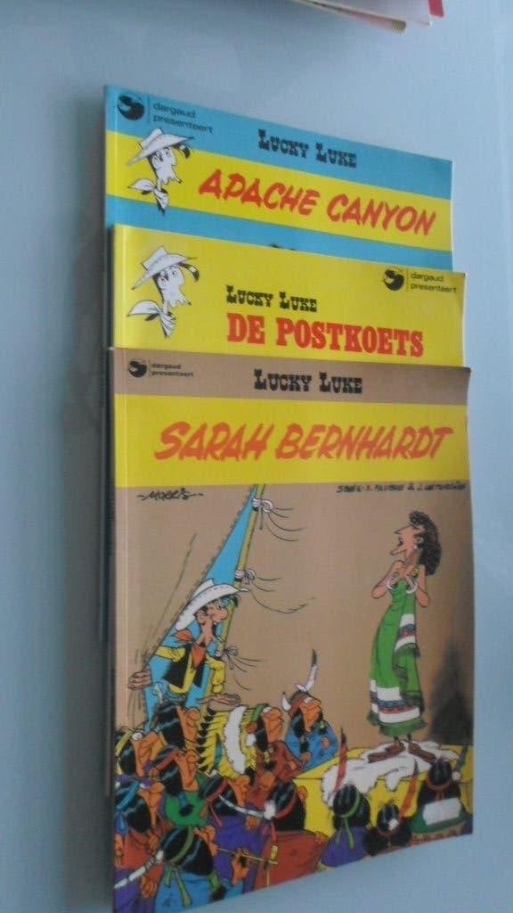 4 x Lucky Luke, Boeken, Stripboeken, Meerdere stripboeken, Ophalen of Verzenden, Gelezen