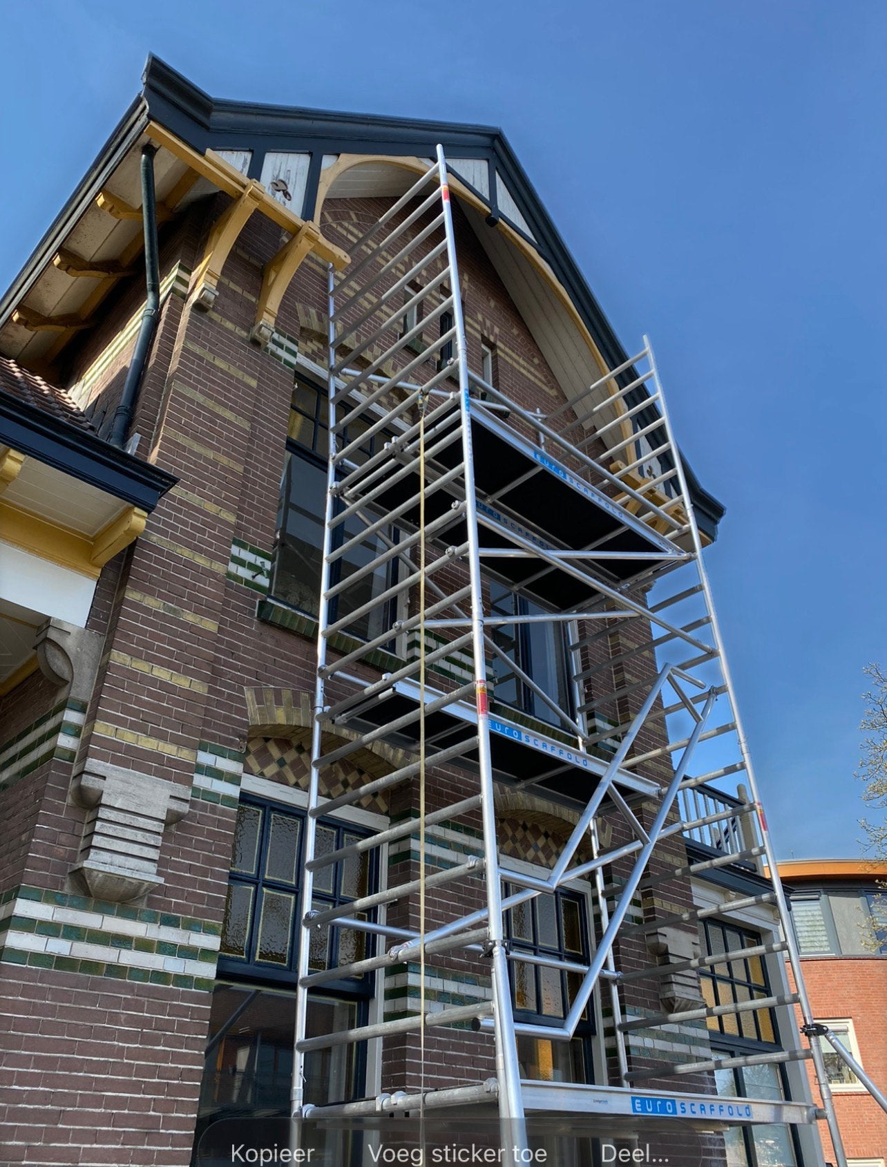 Euro scaffold trappentoren steiger  10.20mtr met aanhanger, Doe-het-zelf en Verbouw, Steigers, Ophalen of Verzenden, Zo goed als nieuw