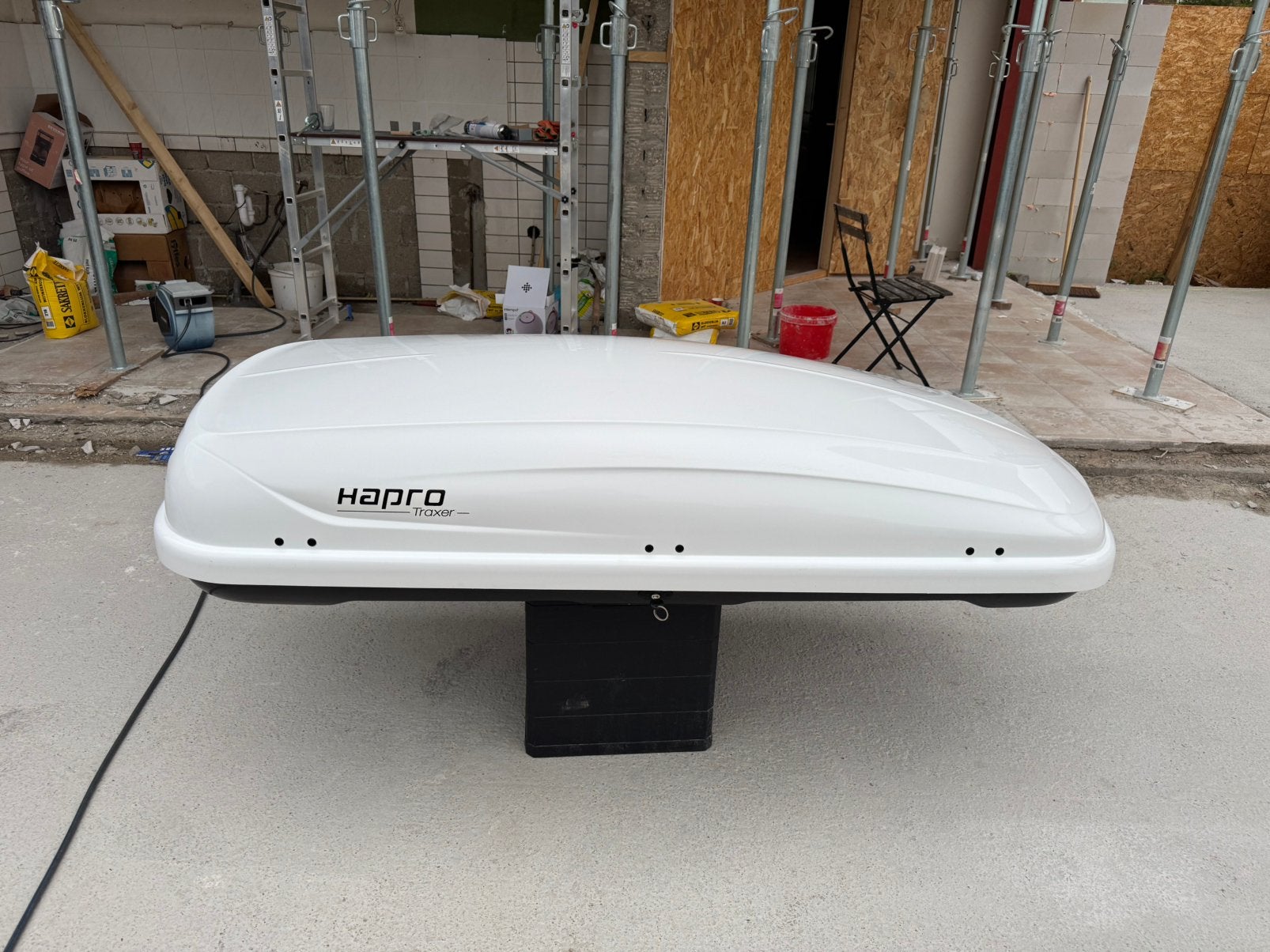 Dakkoffer Hapro Traxer 6.6 Pure White 410 liter, Auto diversen, Dakkoffers, Ophalen of Verzenden, Zo goed als nieuw