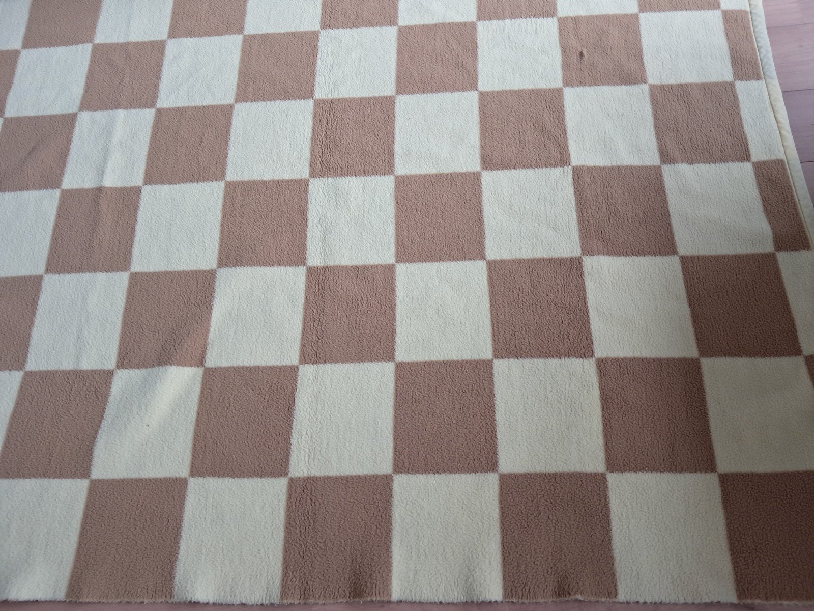 Cinderella Dralon deken - geblokt patroon, Huis en Inrichting, Ophalen, Gebruikt, 100 tot 150 cm, 150 tot 200 cm