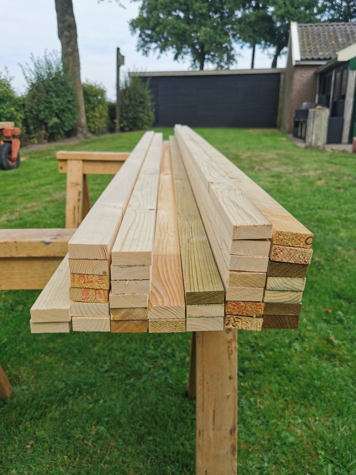 Partij rachels 18x45mm diverse lengtes, Doe-het-zelf en Verbouw, Hout en Planken, Ophalen, Gebruikt, Minder dan 25 mm, 300 cm of meer