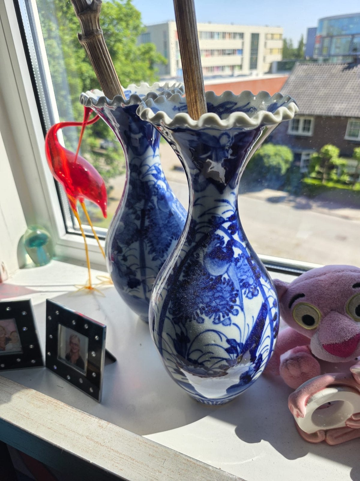 Prachtige Imari Vazen - Blauw en Wit Porselein, Antiek en Kunst, Antiek | Vazen, Ophalen of Verzenden