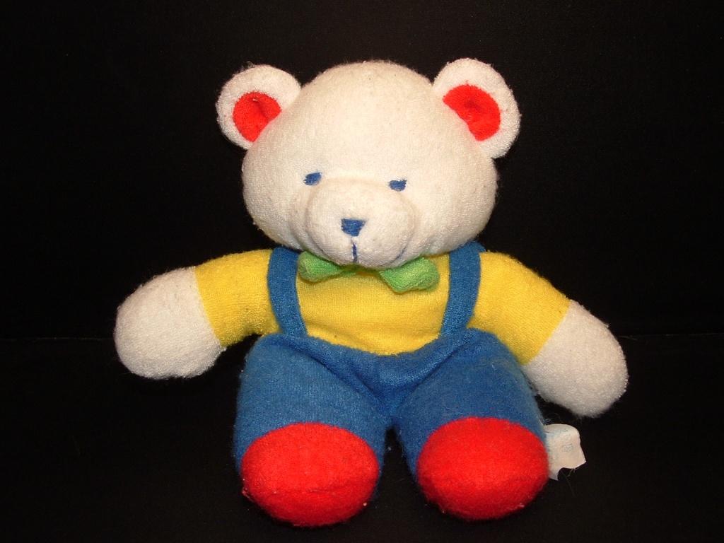 ANNA CLUB PLUSH ABC BEER BADSTOF WIT MET GEEL SHIRT, Kinderen en Baby's, Speelgoed | Knuffels en Pluche, Verzenden, Nieuw, Overige typen
