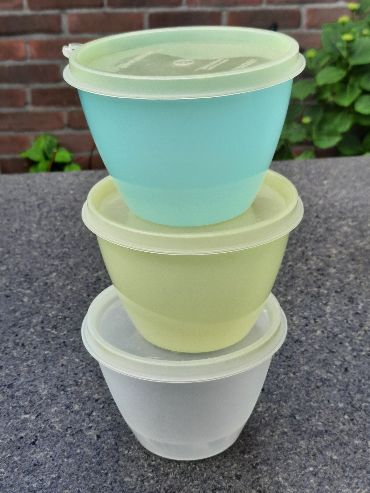 Tupperware kommen set met deksels, Ophalen of Verzenden, Gebruikt, Blauw, Bak of Kom