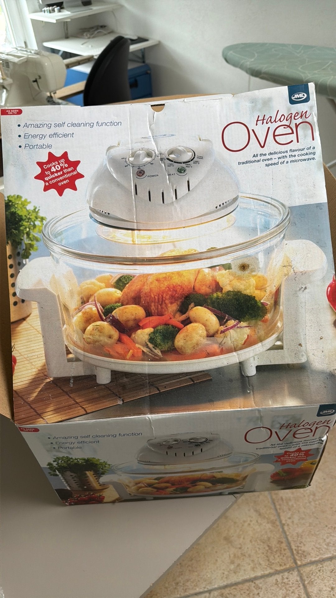 JML Halogeen Oven - Energiezuinig en Draagbaar, Minder dan 45 cm, Overige merken, Hete lucht, Nieuw