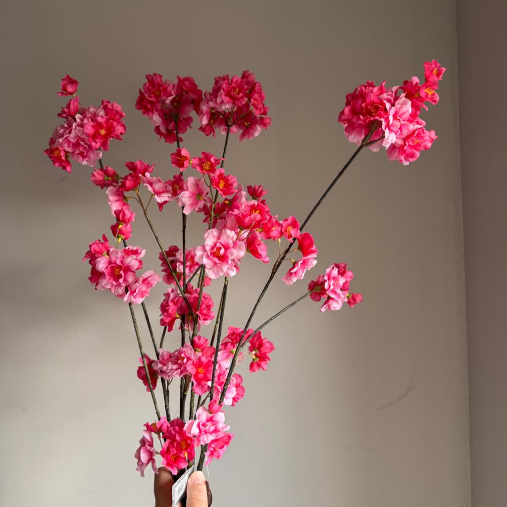 4 bloesemtakken roze zijde, Ophalen, Nieuw