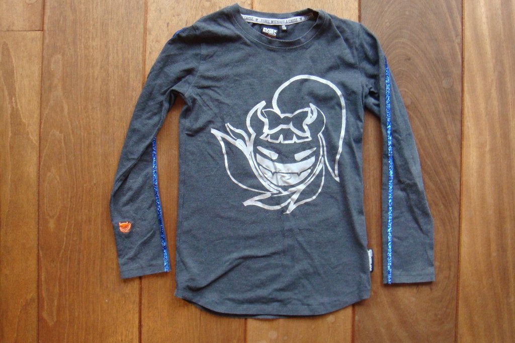 Superrebel super rebel shirt maat 128 NIEUWSTAAT €2,95, Meisje, Ophalen of Verzenden, Zo goed als nieuw, Shirt of Longsleeve