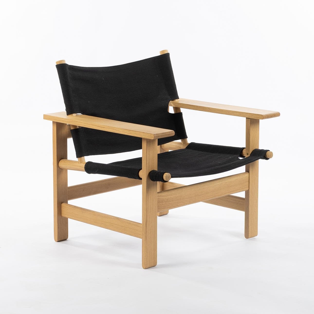 Fredericia Canvas Chair - Børge Mogensen, Hout, Zwart, Ophalen of Verzenden, Zo goed als nieuw