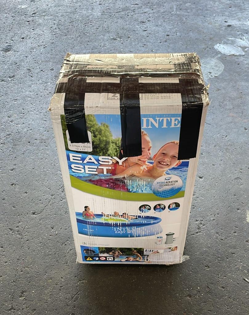 Intex Easy Set Pool Set - Opblaaszwembad - Ø 396 | DLS16653, Tuin en Terras, Zwembaden, Opblaaszwembad, Rond, Ophalen of Verzenden
