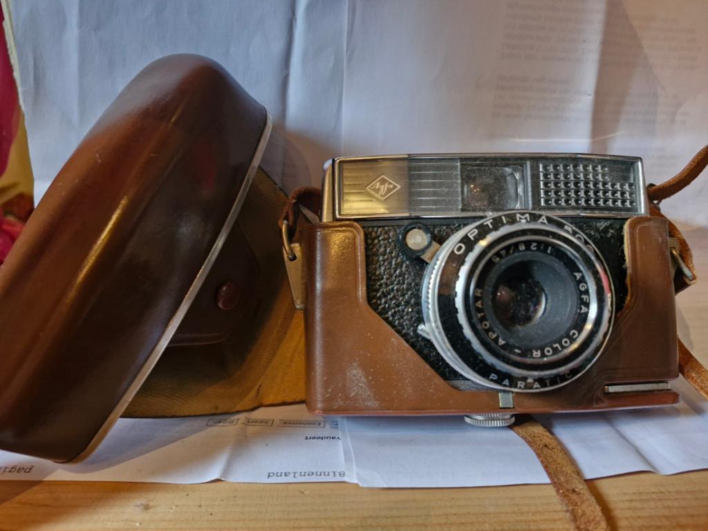 3 Oude Fototoestellen: Agfa Optima, Agfa Color, Voigtländer, Audio, Tv en Foto, Fotocamera's Analoog, Gebruikt, Compact, Overige Merken