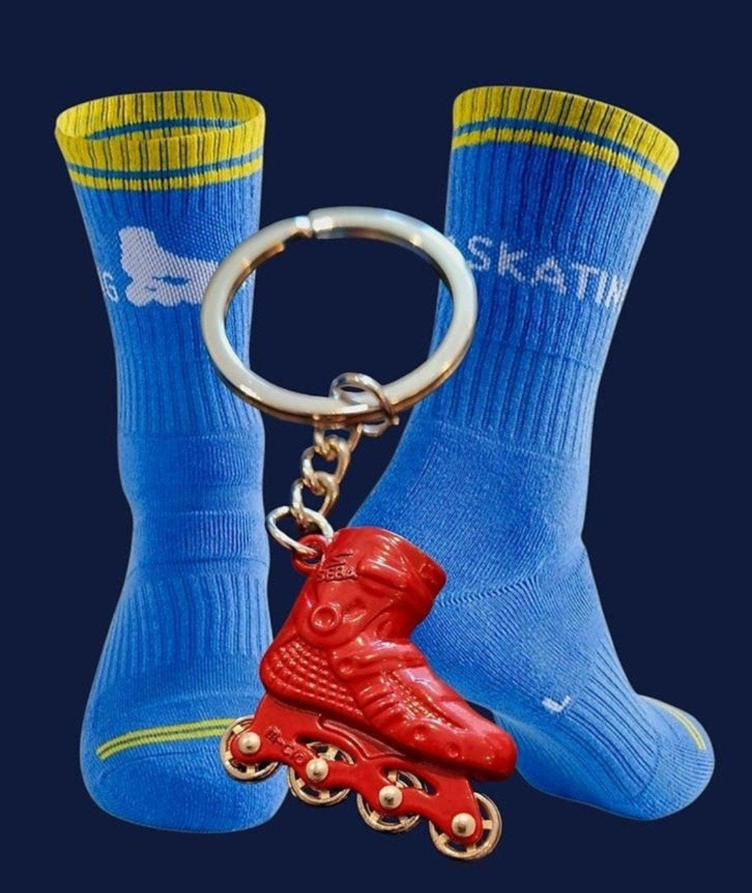 ROLLER SKATING SOKKEN + SLEUTELHANGER ROLLER SKATE, Ophalen of Verzenden, Nieuw