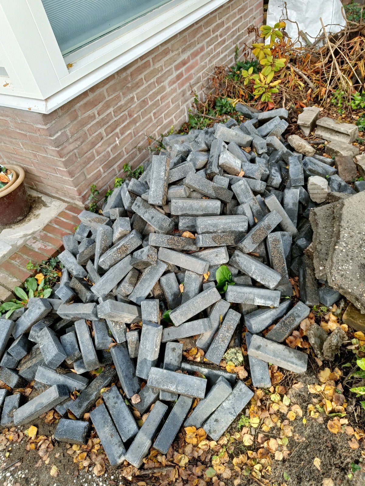 Betonklinkers diverse maten en kleuren, Ophalen, Gebruikt, Beton, Klinkers