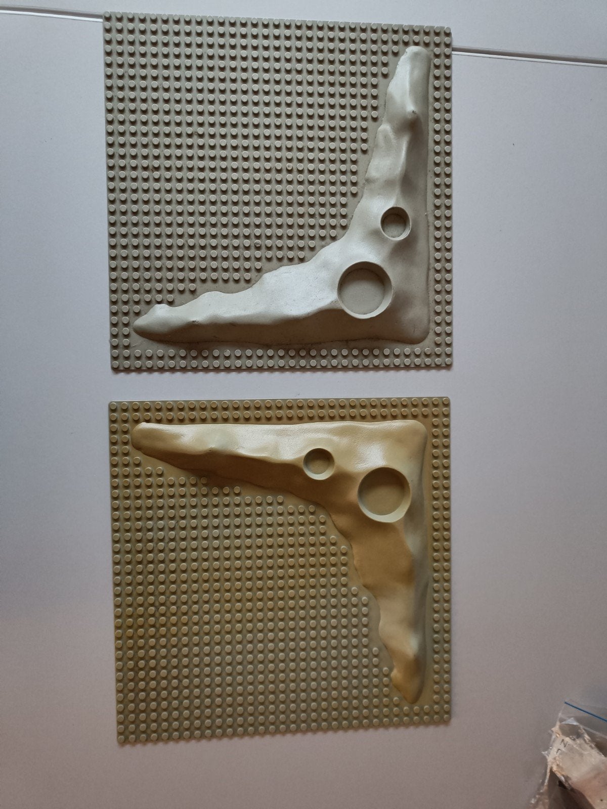Lego 2 x vintage maan platen/Crater plates, Kinderen en Baby's, Gebruikt, Lego, Ophalen of Verzenden, Space