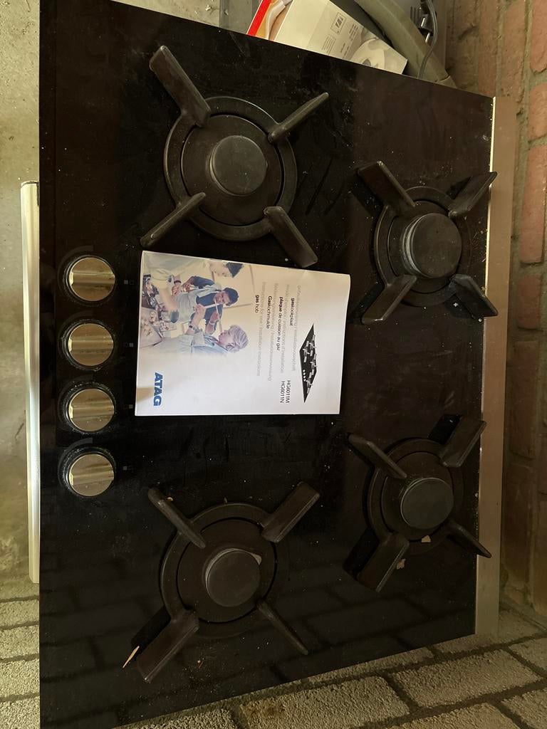 ATAG HG6011M Gasfornuis - Zwart, 4 Pitten, Witgoed en Apparatuur, Fornuizen, Ophalen, Gebruikt