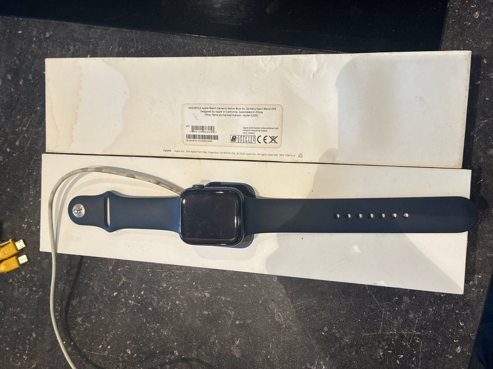 Apple Watch Series 6 44mm Blauw GPS met Sport Band, Blauw, IOS, Ophalen of Verzenden, Zo goed als nieuw