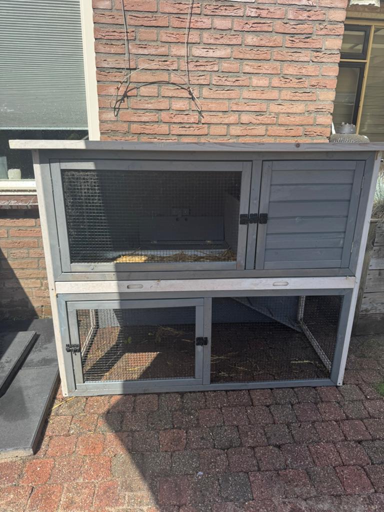Groot konijnenhok, Dieren en Toebehoren, Knaagdieren en Konijnen | Hokken en Kooien, Ophalen, 90 cm of meer, Konijn, Hok