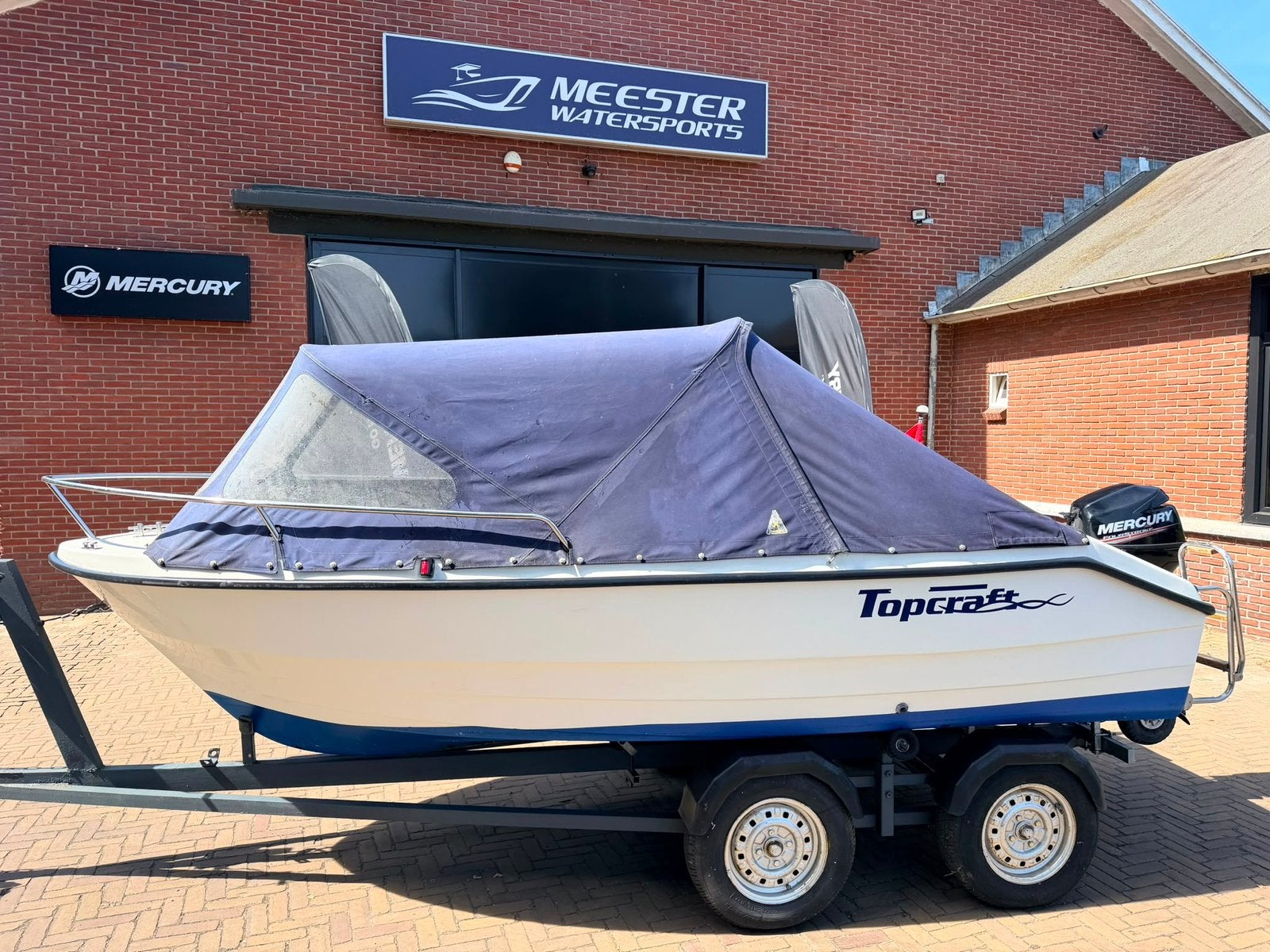 Topcraft 435 / Buiskap / 9,9 pk Mercury uit 2015 / Trailer, Watersport en Boten, Ophalen of Verzenden, Topcraft, Elektrisch