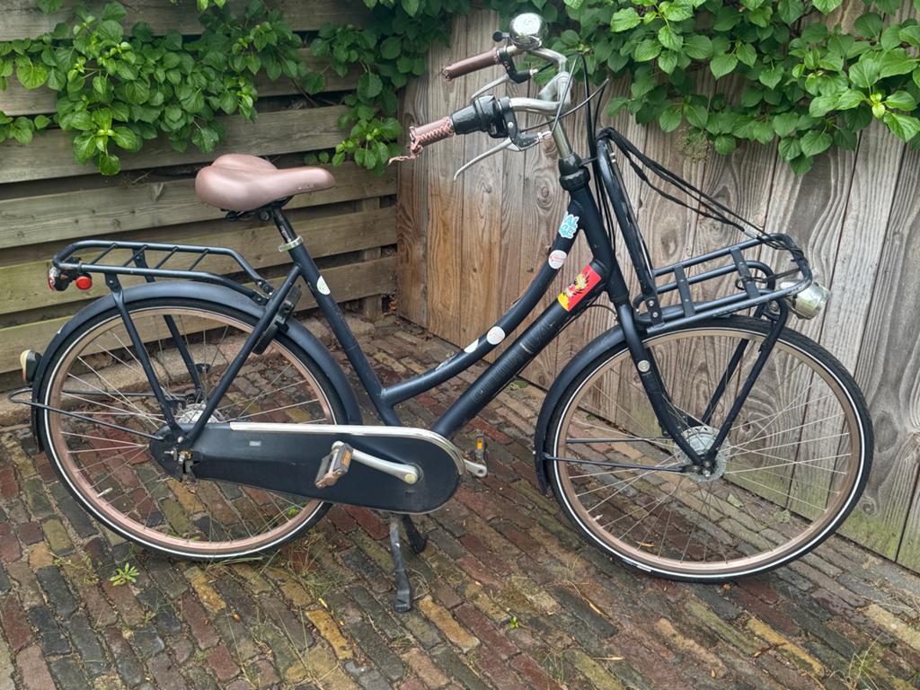 Cortina U4 dames transportfiets, Terugtraprem, Gebruikt, Versnellingen, 56 cm of meer