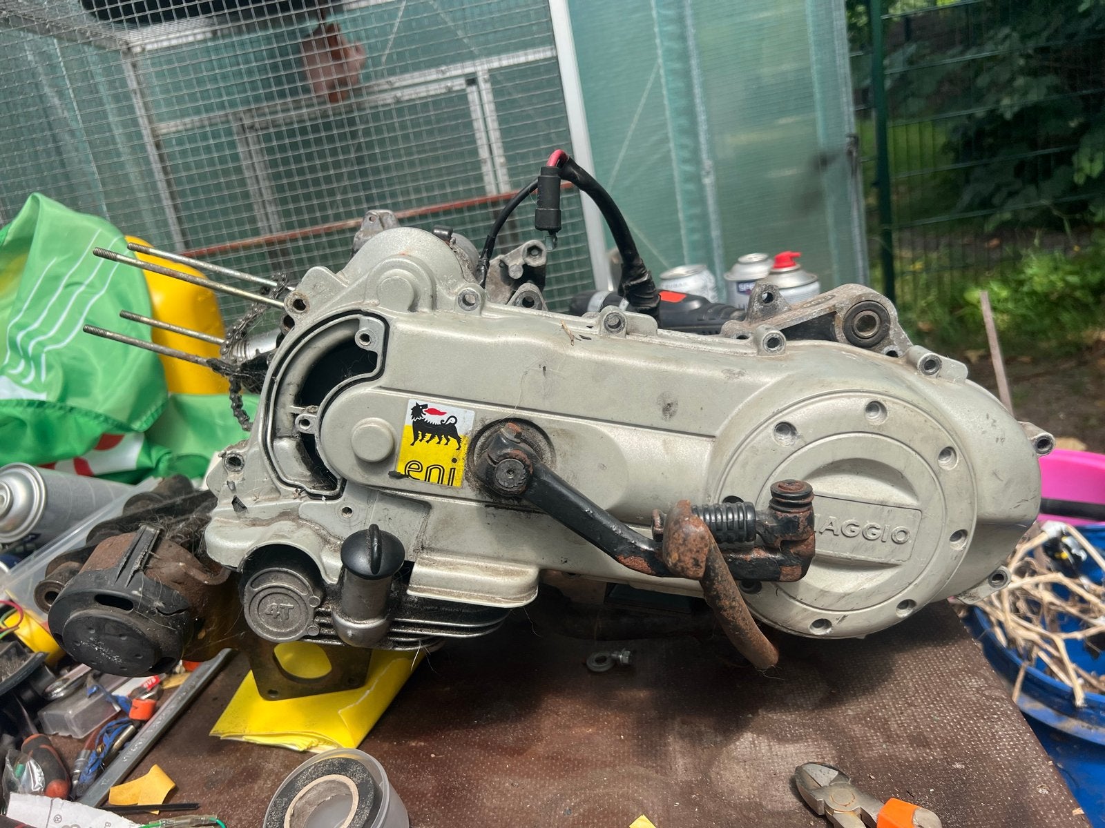Piaggio Zip 4T 50cc motorblok - Gebruikt, Fietsen en Brommers, Brommeronderdelen | Scooters, Ophalen, Gebruikt, Blok, Piaggio