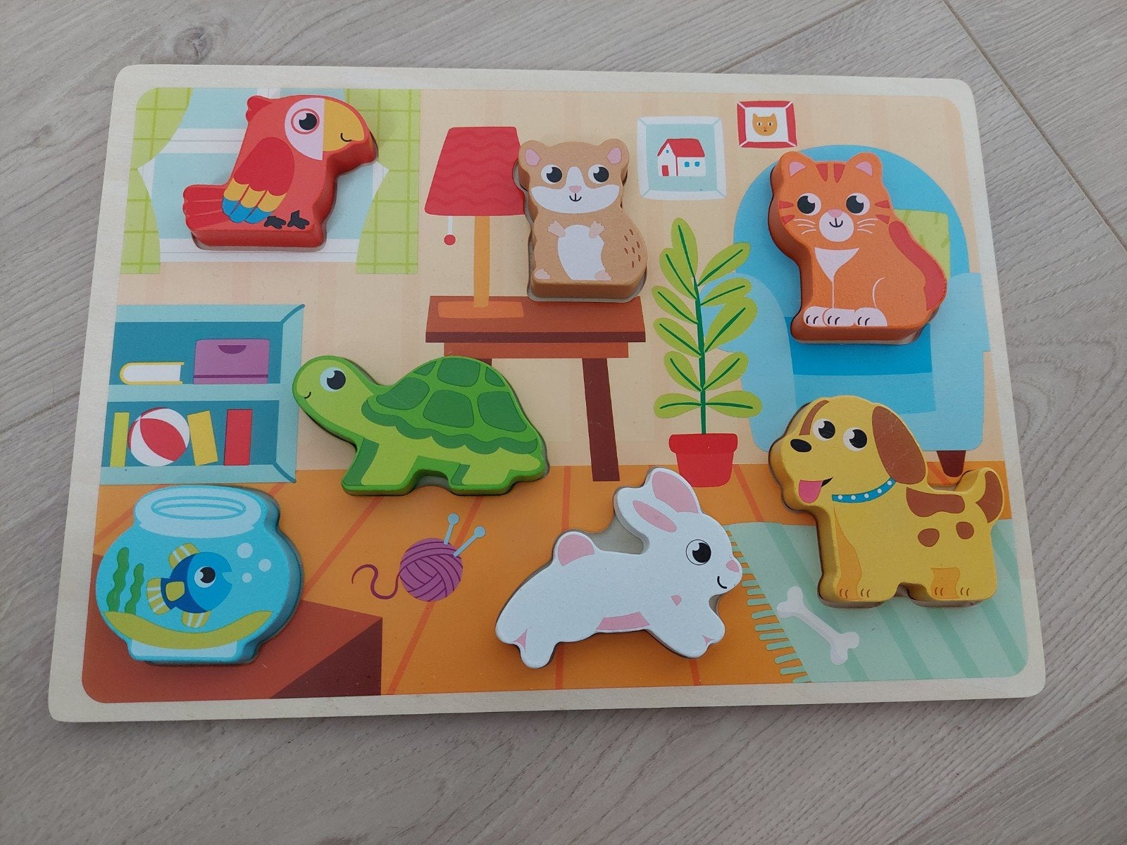 Houten Dieren Puzzel voor Kinderen, Ophalen of Verzenden, Zo goed als nieuw, Van hout, Minder dan 10 stukjes