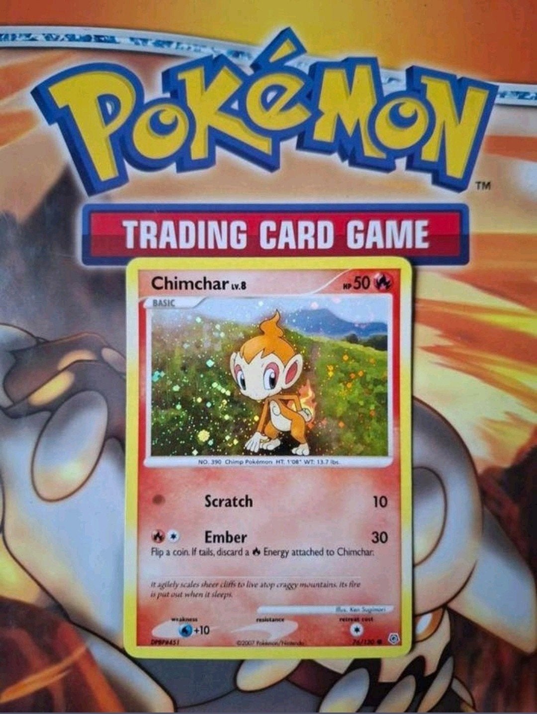 Chimchar 76/130 holo promo Diamond&Pearl base set pokemon, Hobby en Vrije tijd, Verzamelkaartspellen | Pokémon, Ophalen of Verzenden