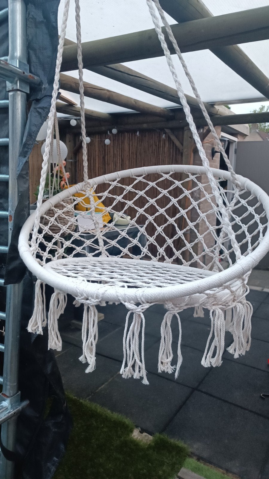 hangstoel macrame nieuw, Opvouwbaar, Nieuw, Ophalen of Verzenden, Eenpersoons