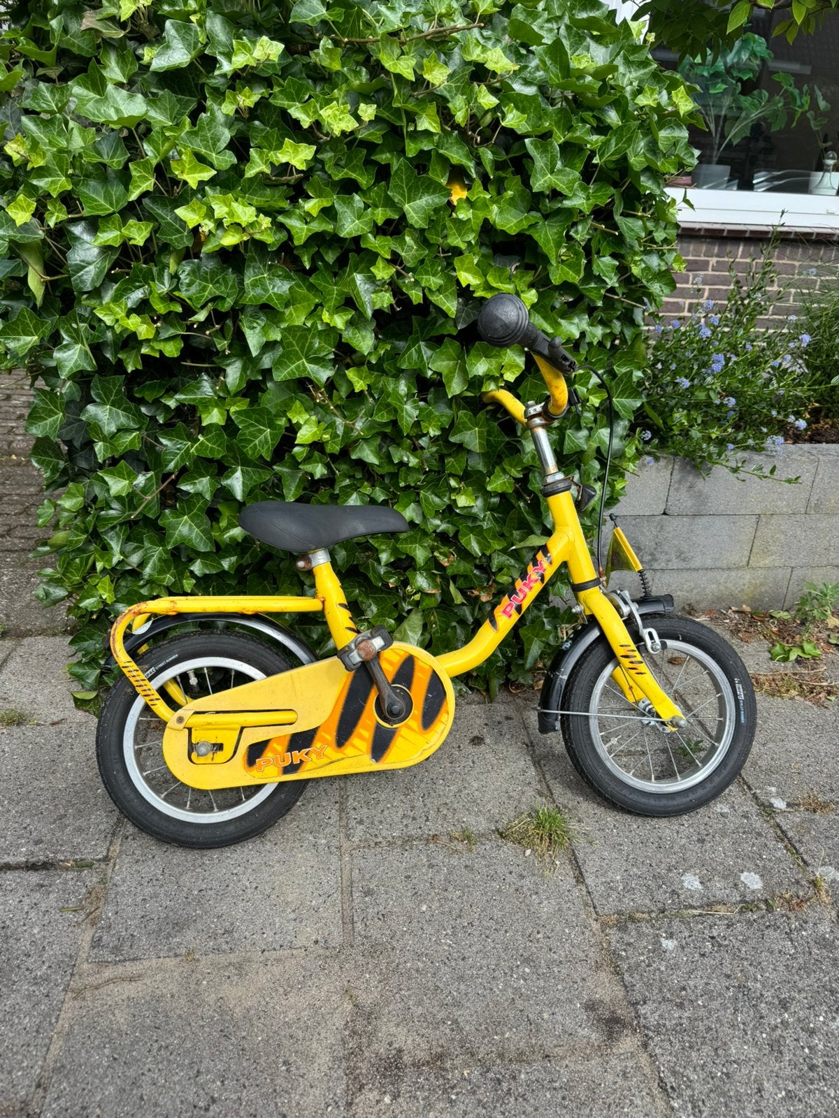 Puky kinderfiets 12 inch geel, Fietsen en Brommers, Fietsen | Kinderfietsjes, Ophalen, Gebruikt, Terugtraprem, Minder dan 16 inch