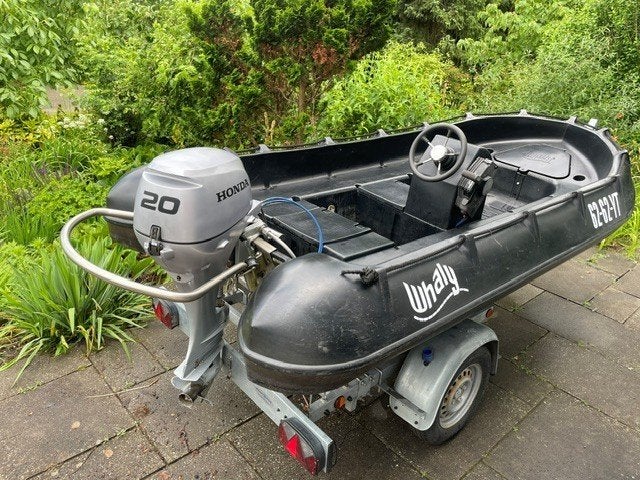 Whaly 370 met 20 pk Honda 4takt en trailer, Watersport en Boten, Vis- en Consoleboten, Ophalen, 10 tot 30 pk, Kunststof, 4 m