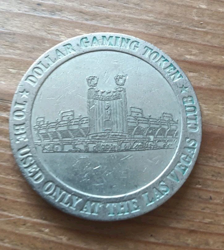 Las Vegas Club Dollar Gaming Token - Zeldzaam Casino Token, Ophalen of Verzenden