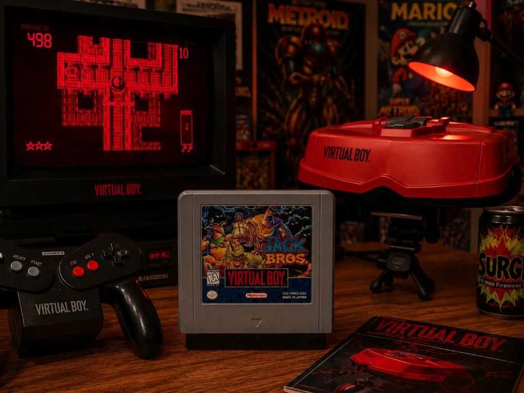 Virtual Boy - Jack Bros - USA Cart, Spelcomputers en Games, 1 speler, Ophalen, Zo goed als nieuw, Vanaf 3 jaar