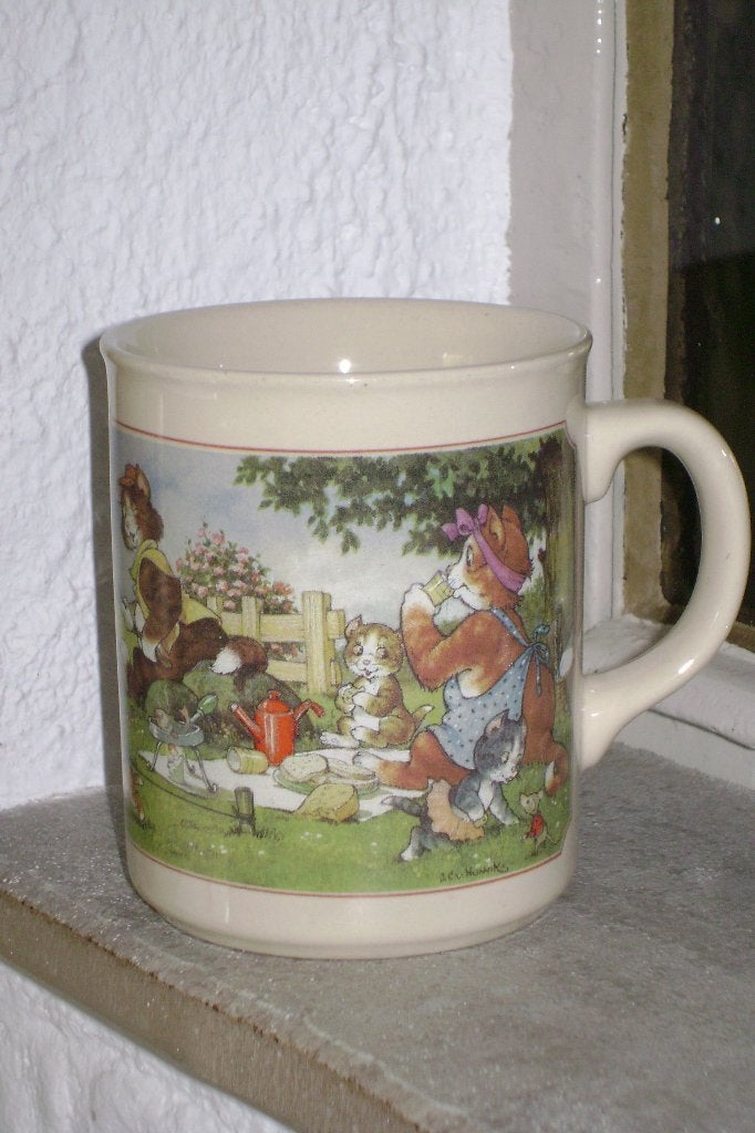 beker met leuke afb. striptekening J.C. Hunnik, Ophalen of Verzenden, Zo goed als nieuw, Kom(men), Overige stijlen