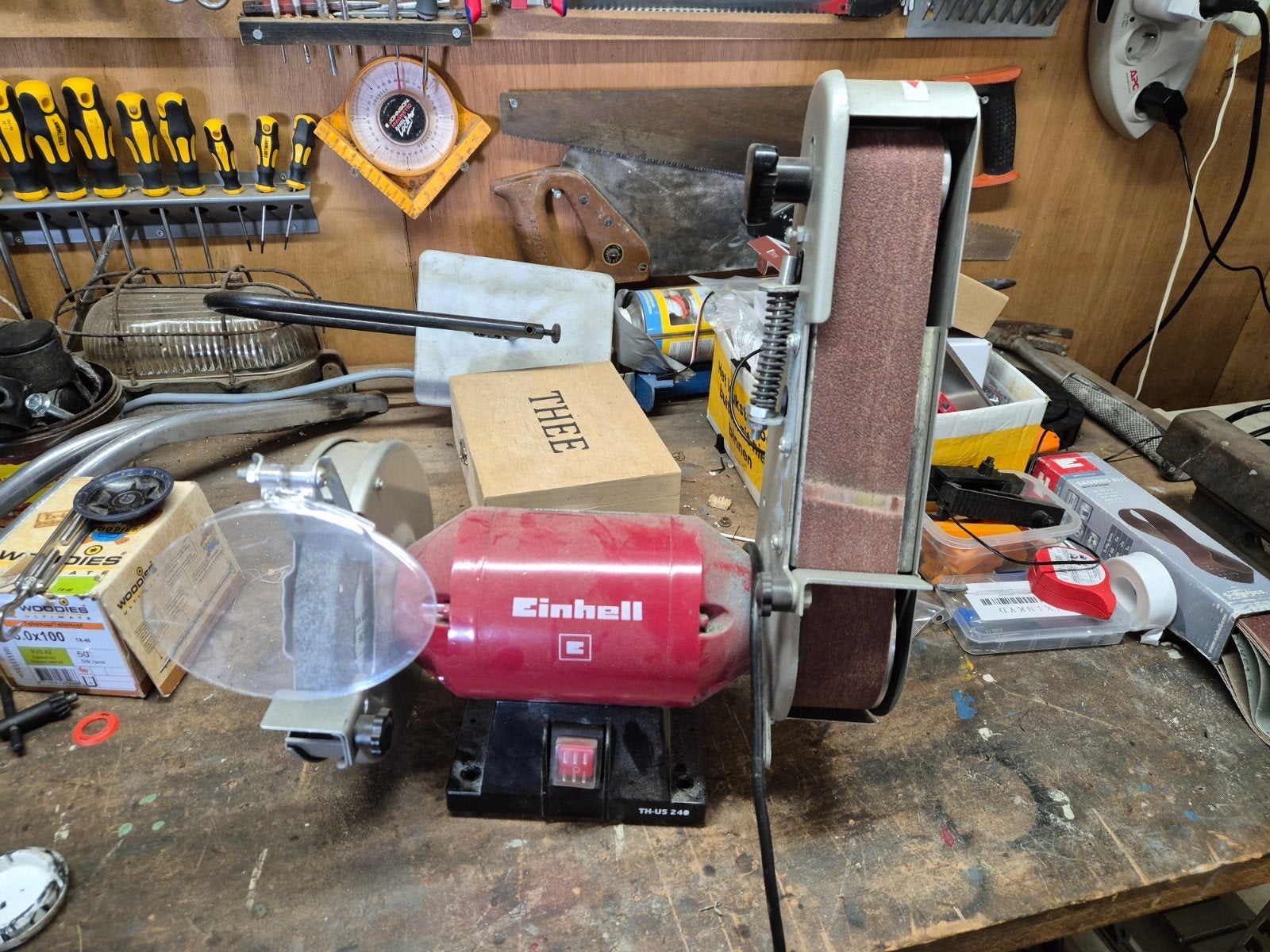 Einhell TH-US 240 Bandschuurmachine - 240W, Ophalen, Gebruikt, Minder dan 600 watt, Bandschuurmachine