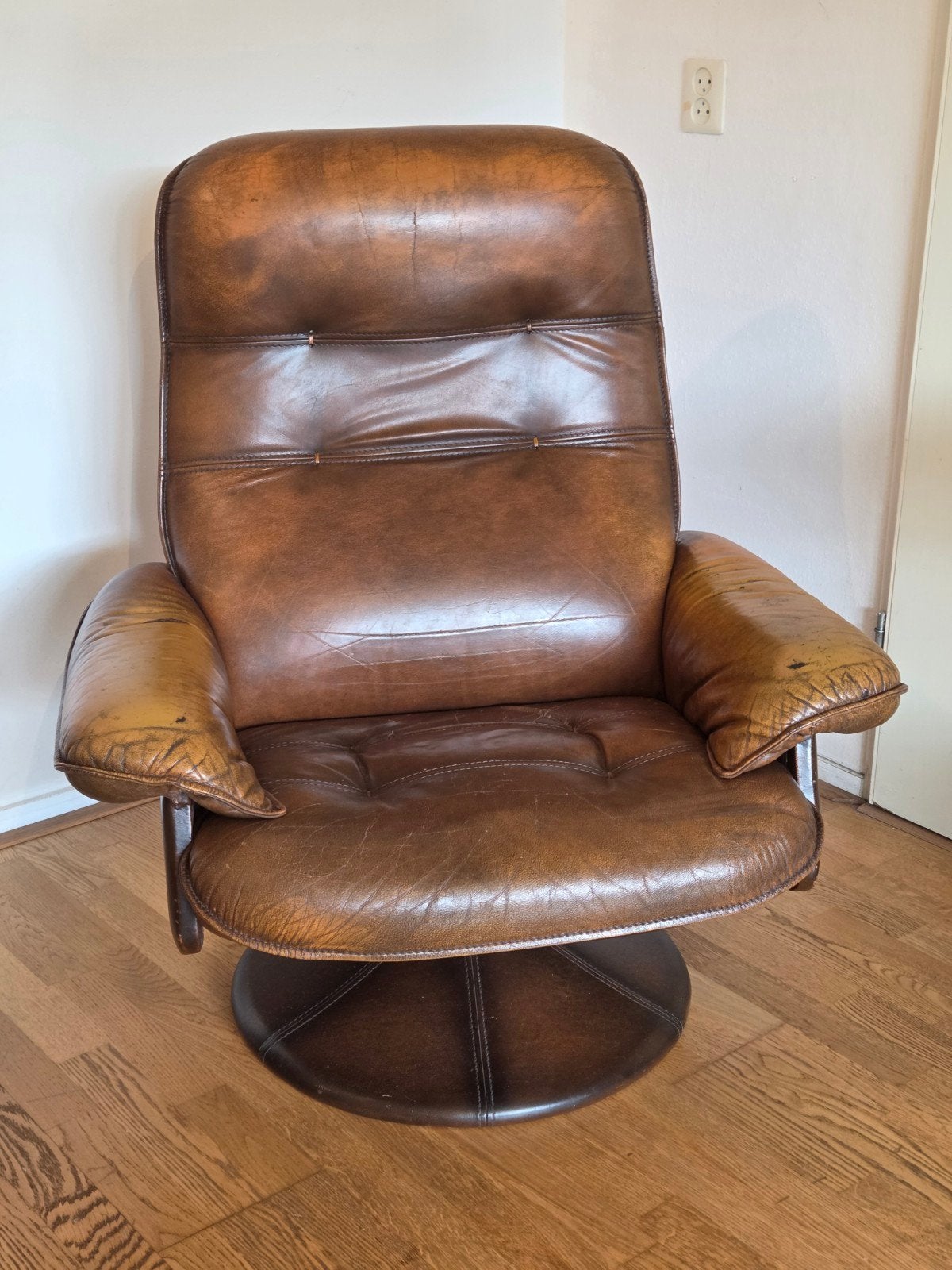 Vintage Leren Relaxfauteuil