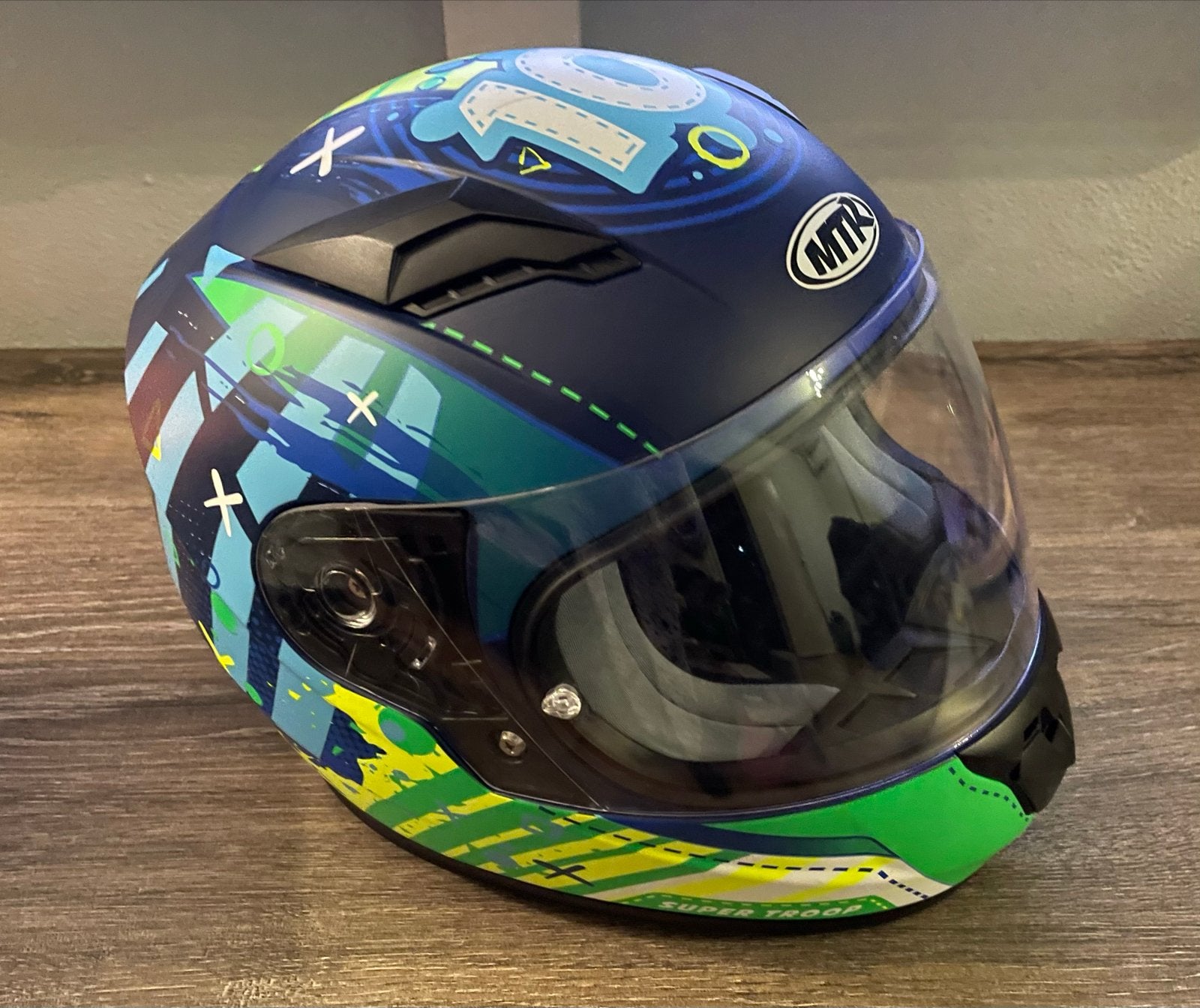 Kidshelm MTR Super Troop Integraalhelm - Maat YXL (53-54cm), Motoren, Overige merken, XXS, Kinderen, Ophalen of Verzenden