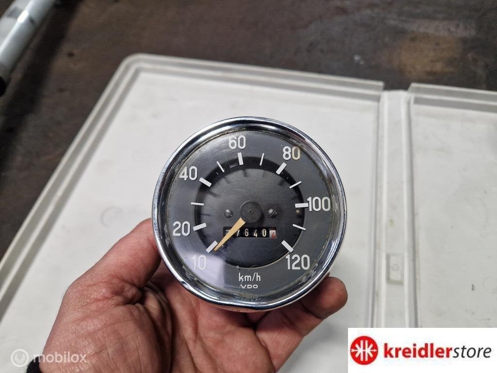 Kreidler VDO kilometer teller origineel voor cockpit