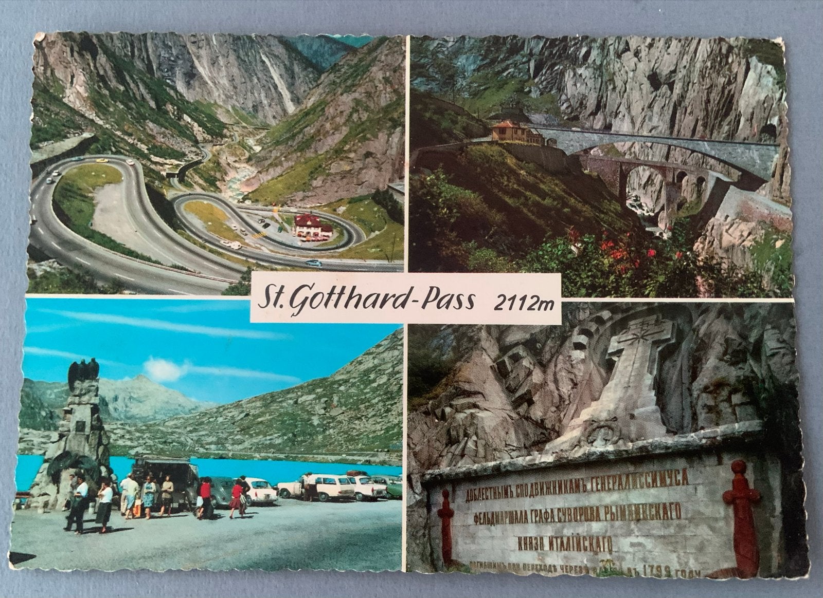 St. Gotthard-Pass Zwitserland, Verzenden, 1960 tot 1980, Gelopen, Overig Europa