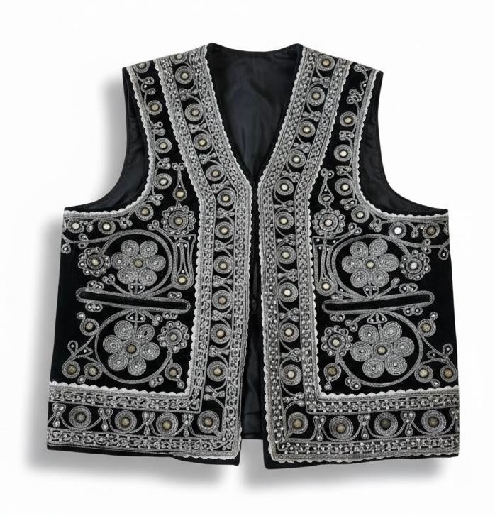 Velvet Gilet Waskat Spiegeltjes XL - Uniek & Handgemaakt, Ophalen of Verzenden, Nieuw
