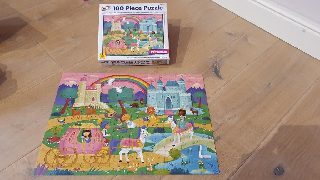 Galt Puzzel Van 100 Stukjes Prinsessen met Poster, Ophalen of Verzenden, Meer dan 50 stukjes, 4 tot 6 jaar