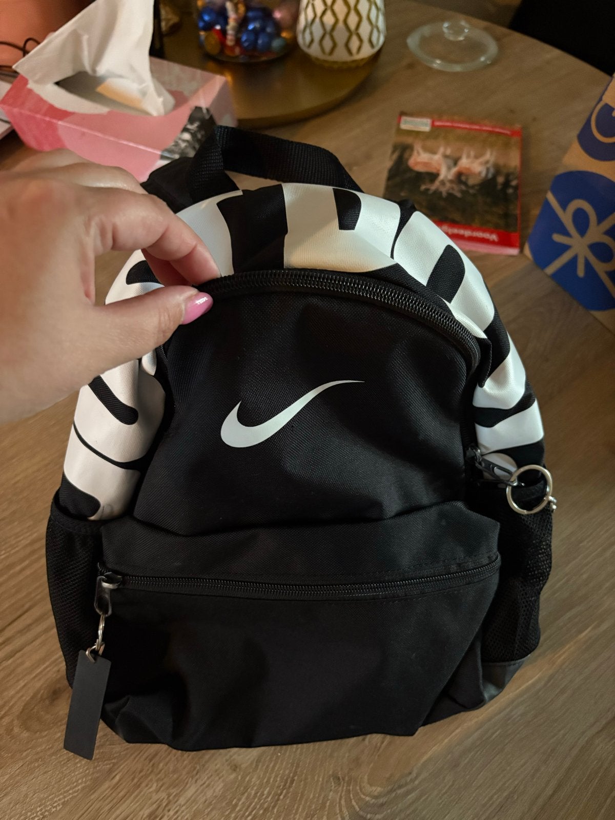 Nike mini rugzak zwart-wit, Overige merken, Gebruikt, Minder dan 30 cm, Ophalen of Verzenden