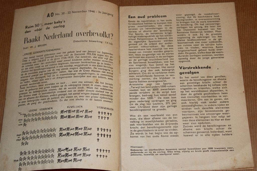 1946: Invasie der Baby\'s — Vintage Boekje over de Babyboom, Ophalen of Verzenden, Gelezen