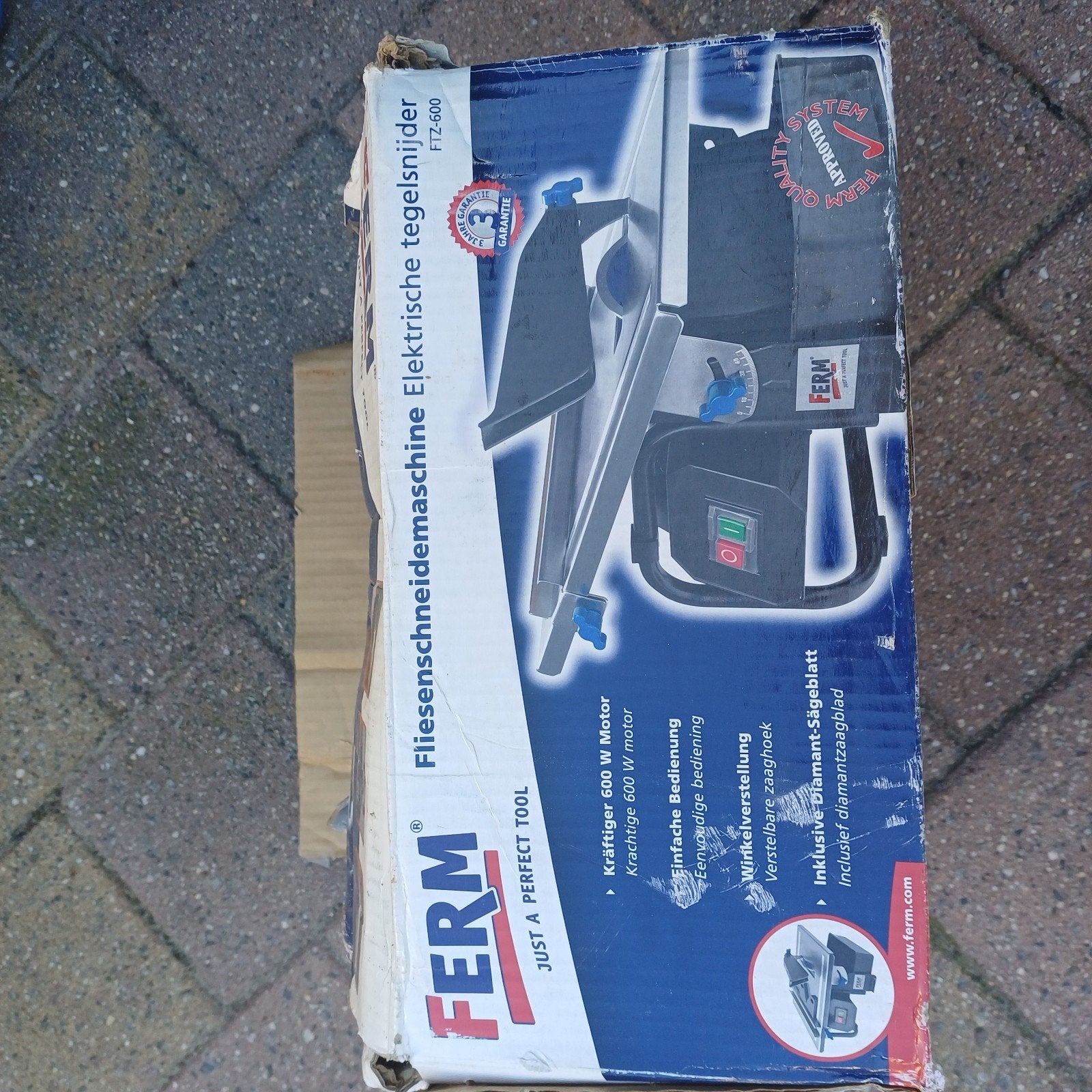 FERM Tegelzaag, Doe-het-zelf en Verbouw, Ophalen of Verzenden, Gebruikt, Minder dan 600 watt, 30 tot 70 mm