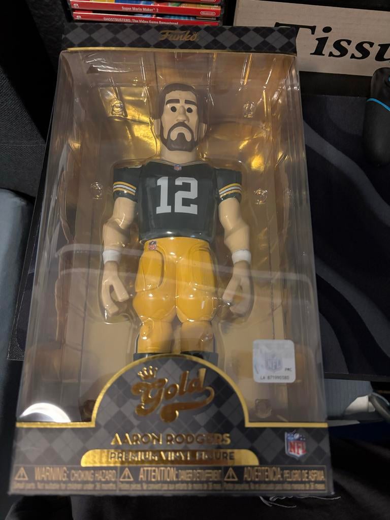 Funko Pop Gold Aaron Rodgers NFL Premium Vinyl Figuur, Ophalen, Nieuw