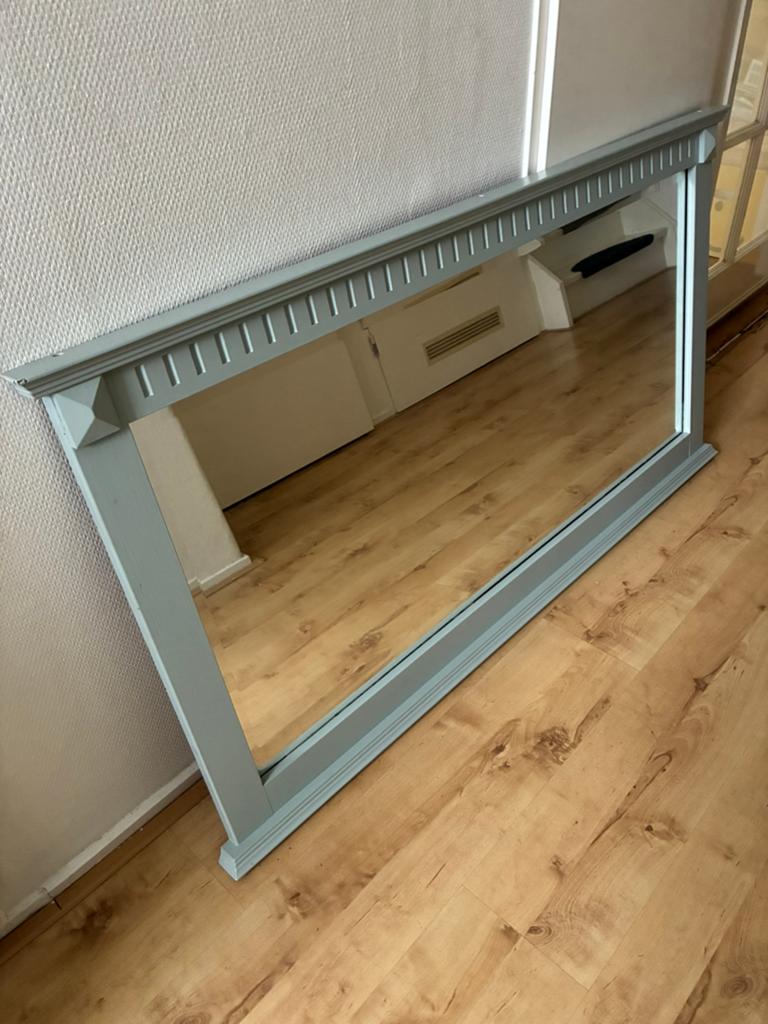 Mooie rechthoekige brede spiegel, Ophalen, 125 cm of meer, Zo goed als nieuw, Minder dan 100 cm