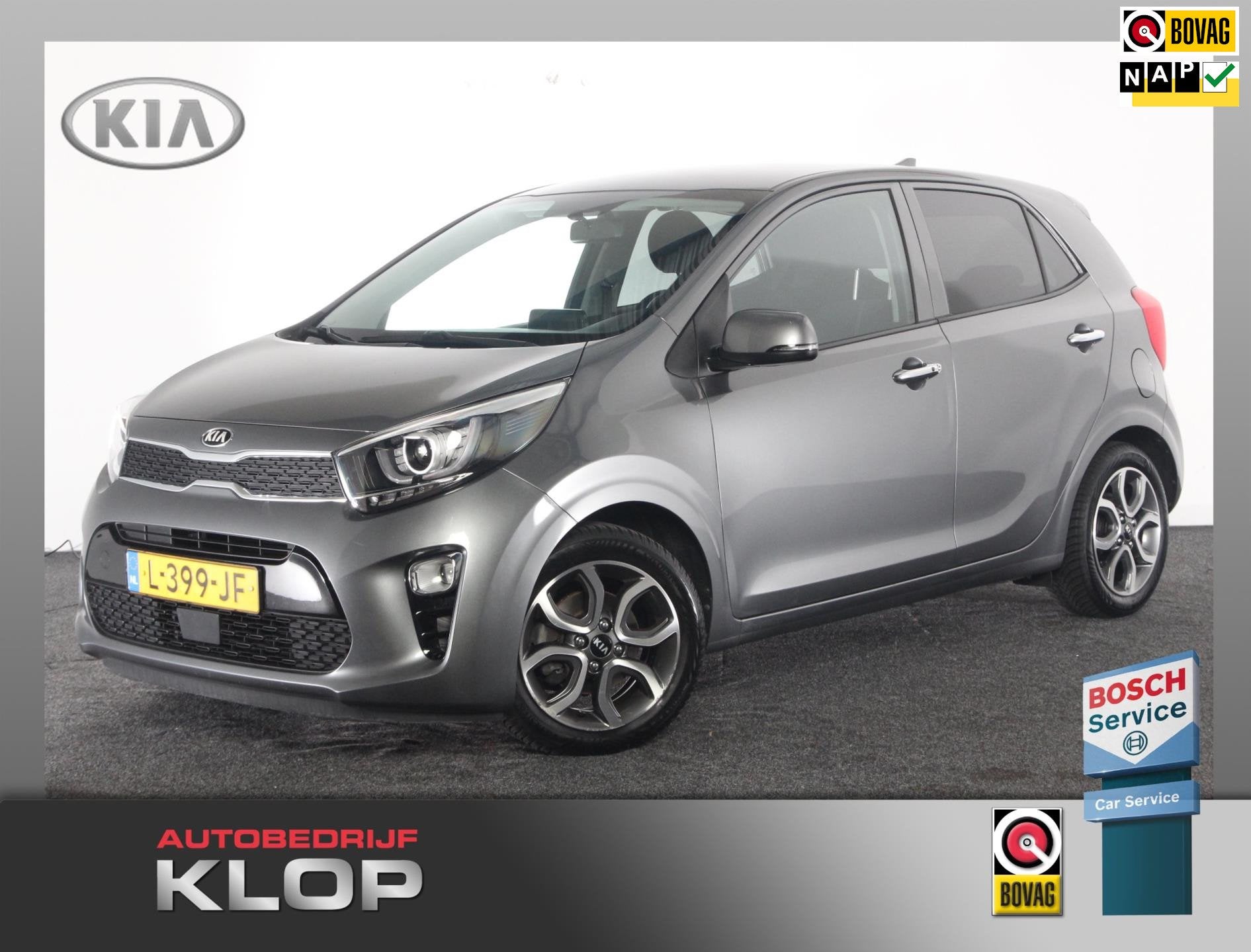 Kia Picanto 1.0 DPi DynamicPlusLine | Keyless Entry | Camera, Auto's, Voorwielaandrijving, Stof, Gebruikt, 4 stoelen