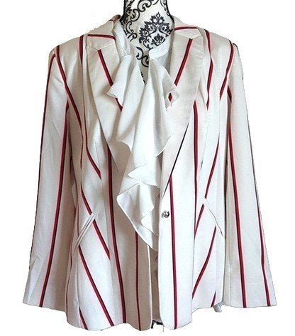 Blazer dames wit met streep mt. 44 Nieuw, Verzenden, Nieuw, Maat 42/44 (L), Wit